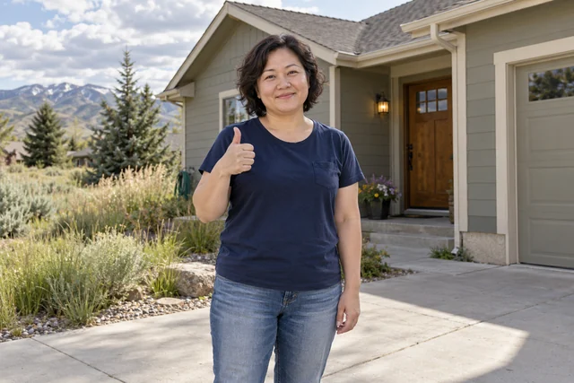 Person giving a thumbs up